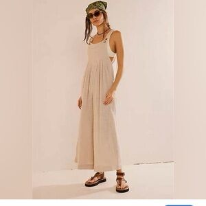 Free People Beige Jumpsuit